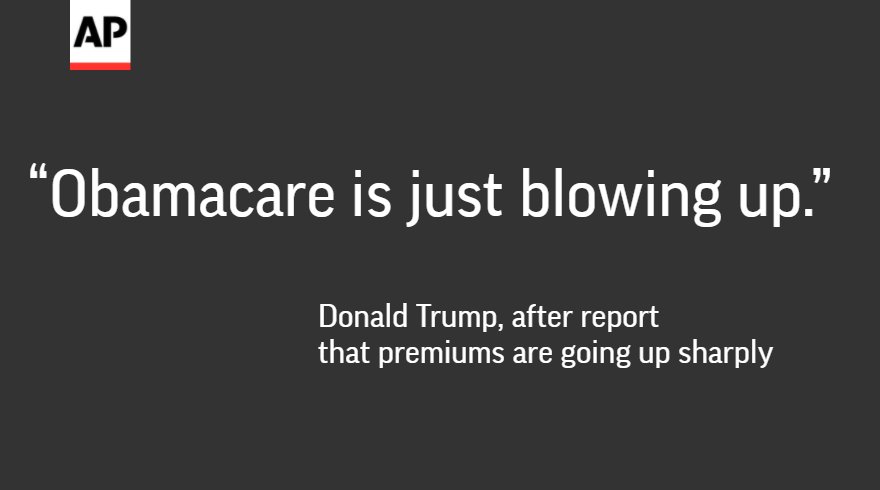 trump hits harder at "obamacare" after gloomy cost report