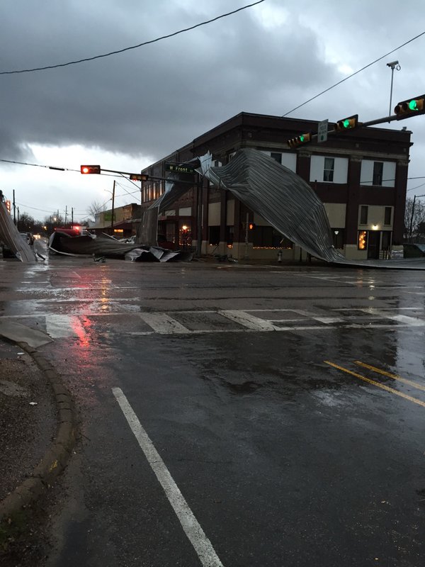 Damage in DeKalb TX after possible tornado this afternoon. 