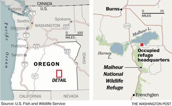 MAP: Group occupies building at Malheur National Wildlife Refuge in Oregon 