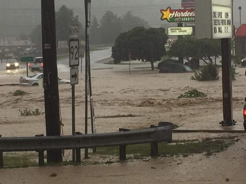 Flooding looks like right now in White Sulphur Springs, WV