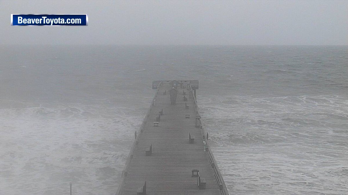 Reports of the Flagler Beach pier already suffering some damage from high winds.  