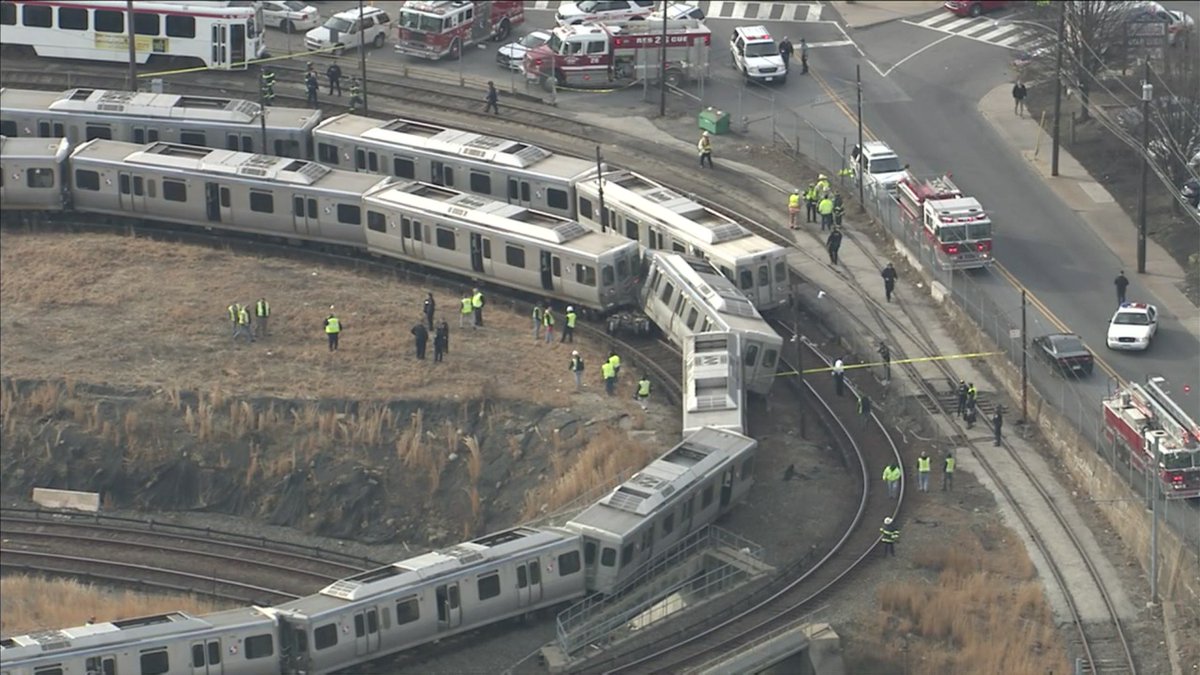 SEPTA train derailment:  Involves 2 trains near 69th Street Terminal in Upper Darby, PA; Injuries unknown  