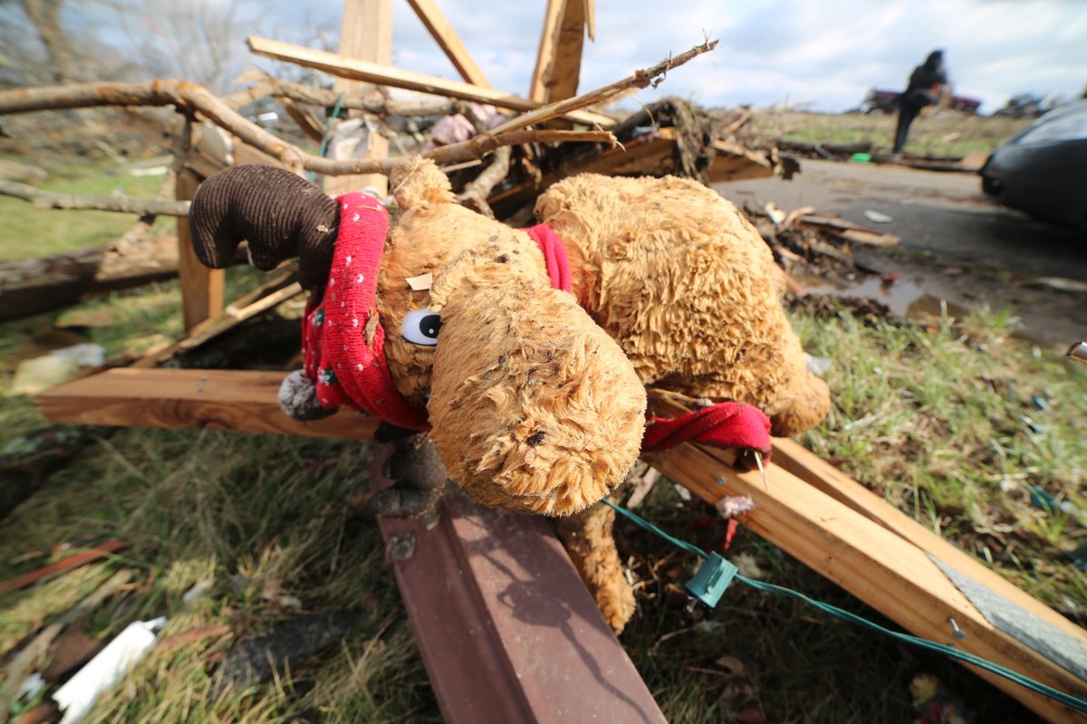 Tornado damage from Perryville, MO