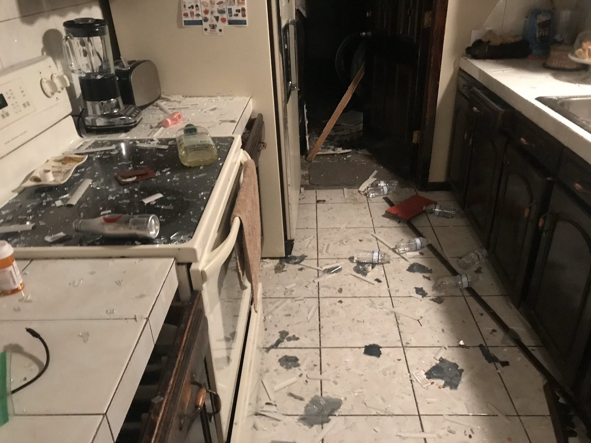 Home on Lone Brook Dr. check out this damage. The business owner of Watson Grinder this explosion happened from a propylene gas tank. One injury is confirmed, this is a Hazmat situation