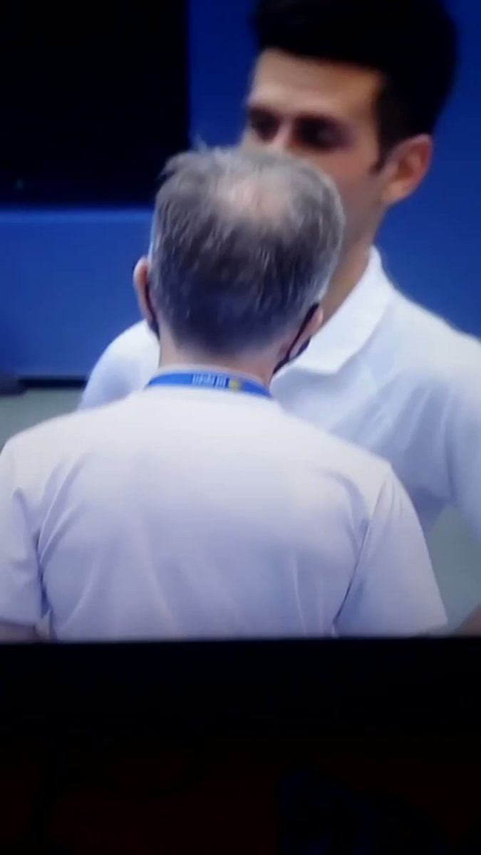 Novak Djokovic defaulted from @USOpen match for accidentally hitting a ball at a lineswoman in a moment of anger