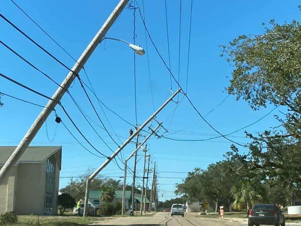 Cyclone Widespread damage from Hurricane Zeta in Biloxi, MS.   Photos courtesy of the City of Biloxi