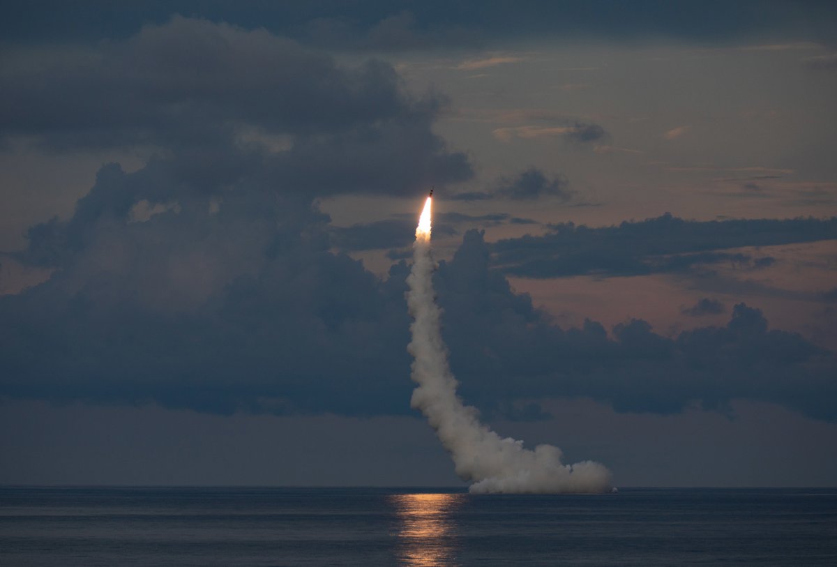 USSWyoming successfully tests Trident II D5LE missiles over the Atlantic Ocean, Sept. 17th. These tests underscore our readiness and capability for 21st Century Strategic Deterrence