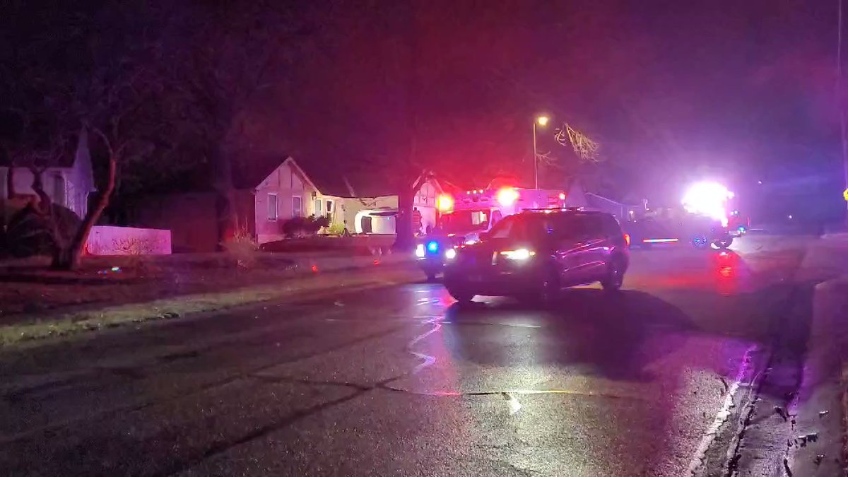 .@LenexaPolice had a car speed away from an attempted traffic stop at 95th & Monrovia.  The fleeing car crashed into a house at 99th &amp; Monrovia.  No one inside the house was injured. The driver was pulled from the car by police. Non-life-threatening injuries