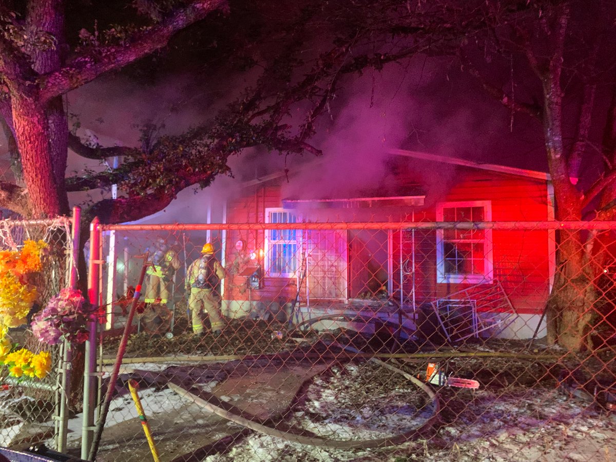 Structure Fire at 1205 Fort Branch. Fire is out. Crews continue to overhaul a vacant house. No injuries. Cause is under investigation