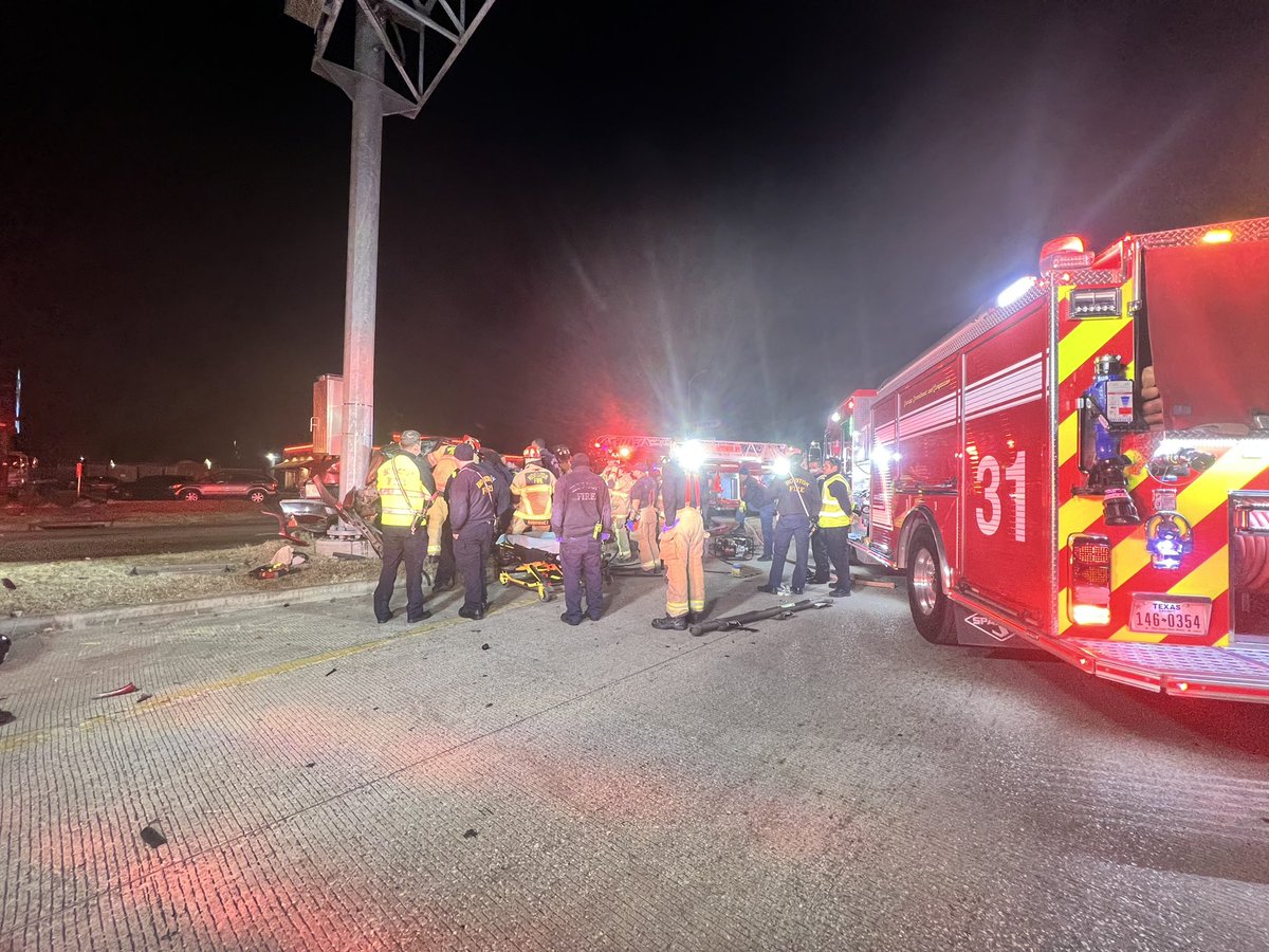 Crews responded to a single MVA requiring extrication at the 3100 Block of N. Shepherd. Great job safely extricating patient by Station 31 and Heavy Rescue 11 crews. One patient transported