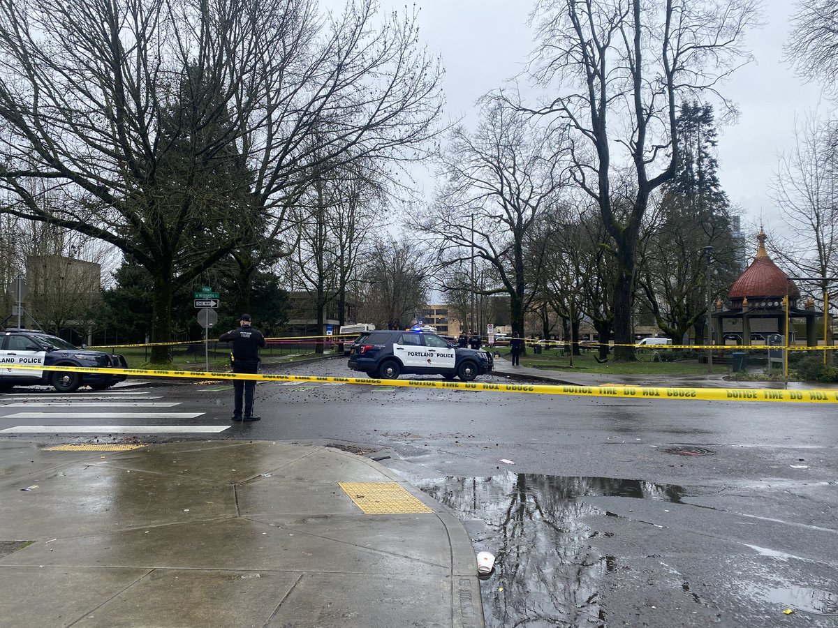 Police investigating what they believe to be a shooting homicide at N Williams & NE Stanton. Roads are blocked off with police tape