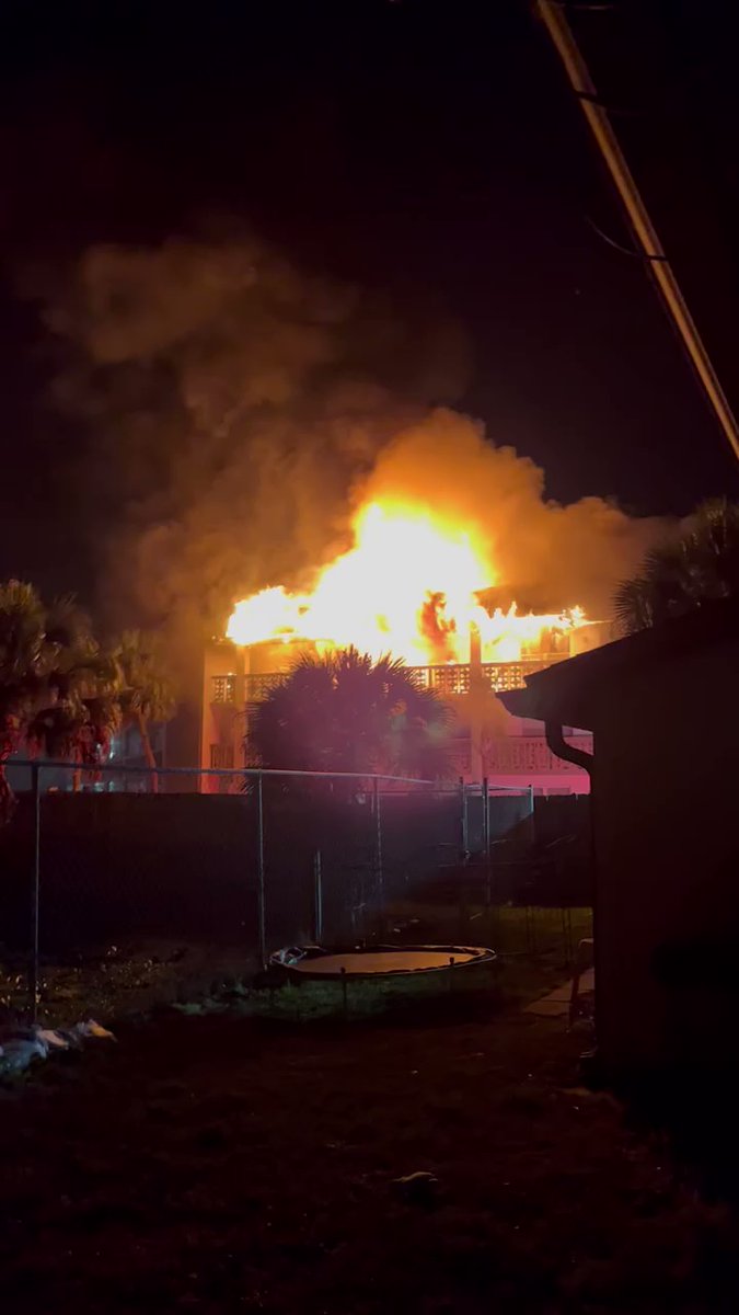 A neighbor captured  flames shooting up from the 3rd story of the Ashford Bayside Apartments in Kenneth City overnight. The fire displaced at least 30 residents. Nobody was hurt. The cause is under investigation. Video courtesy: Dayani Ramirez