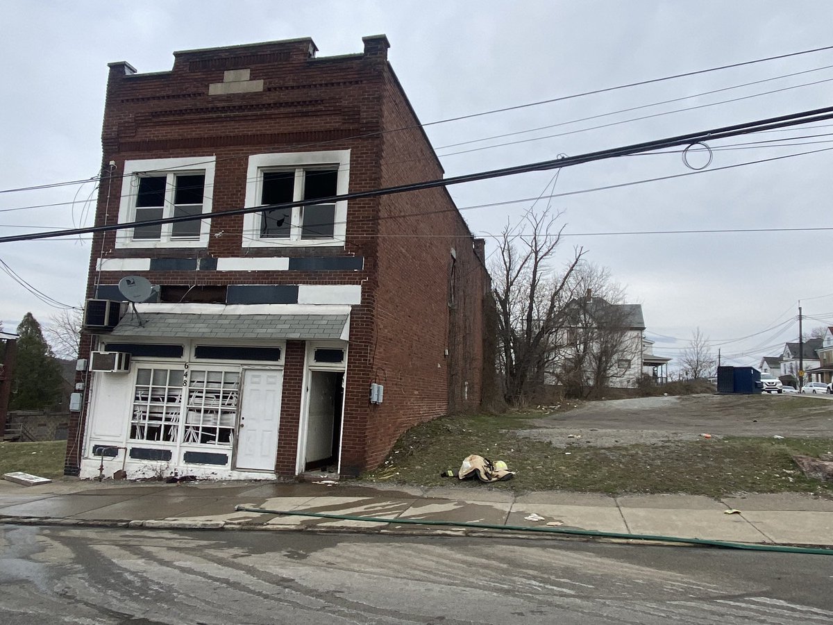 Allegheny Co. Fire Marshal on scene investigating a fire in the 600 block of Miller Ave in Clairton.   Fire Marshal says the building was vacant for an extended period of time. No utilities were connected. No injuries reported.