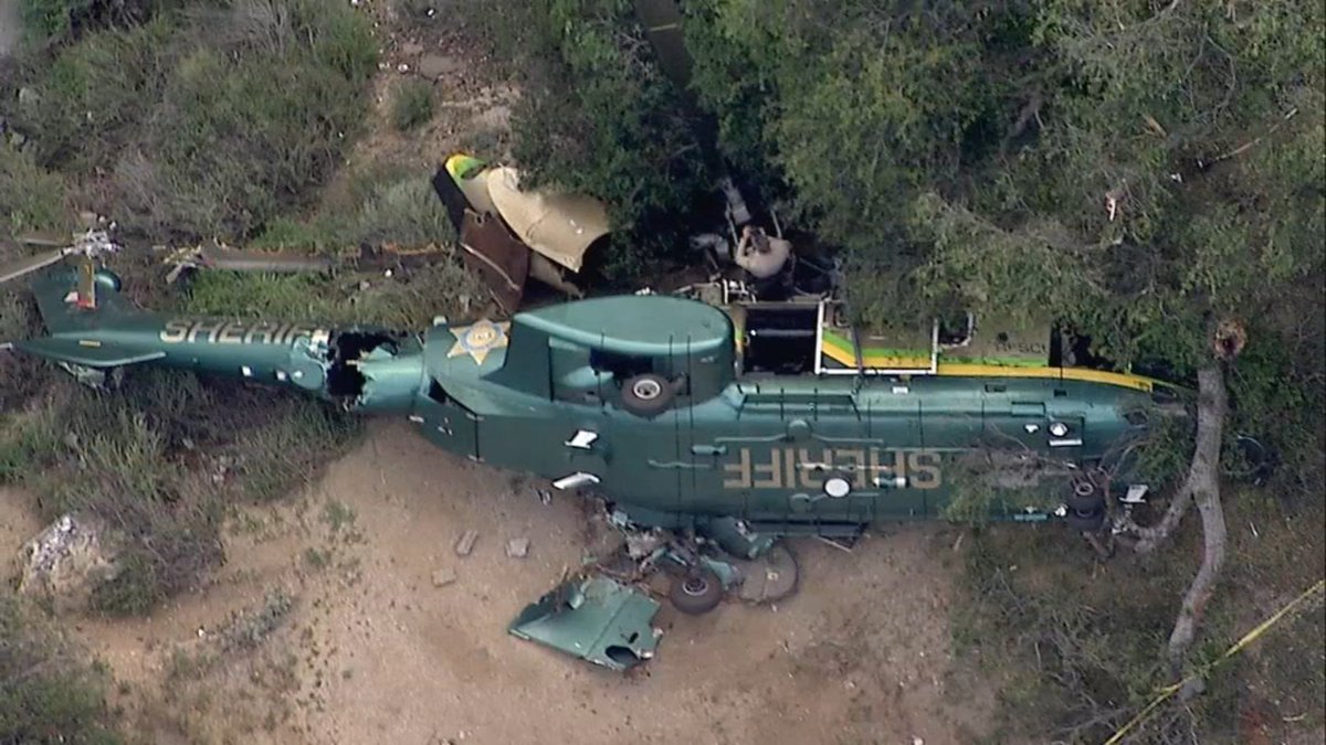 Authorities are investigating after a Los Angeles County Sheriff's helicopter crashed in the Angeles National Forest near Azusa Saturday