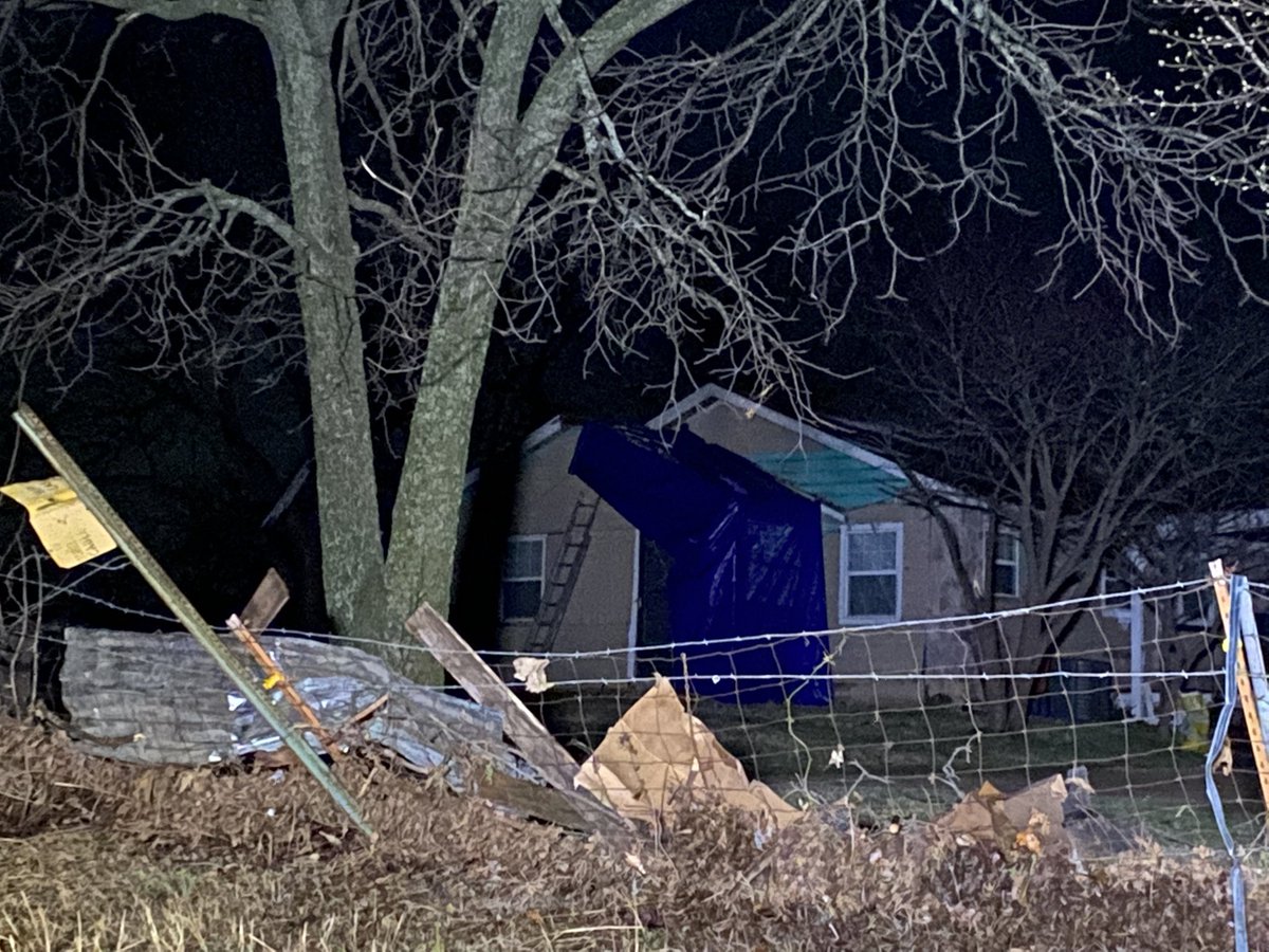 It appears this home off SH101 in Bowie is damaged from a reported tornado.