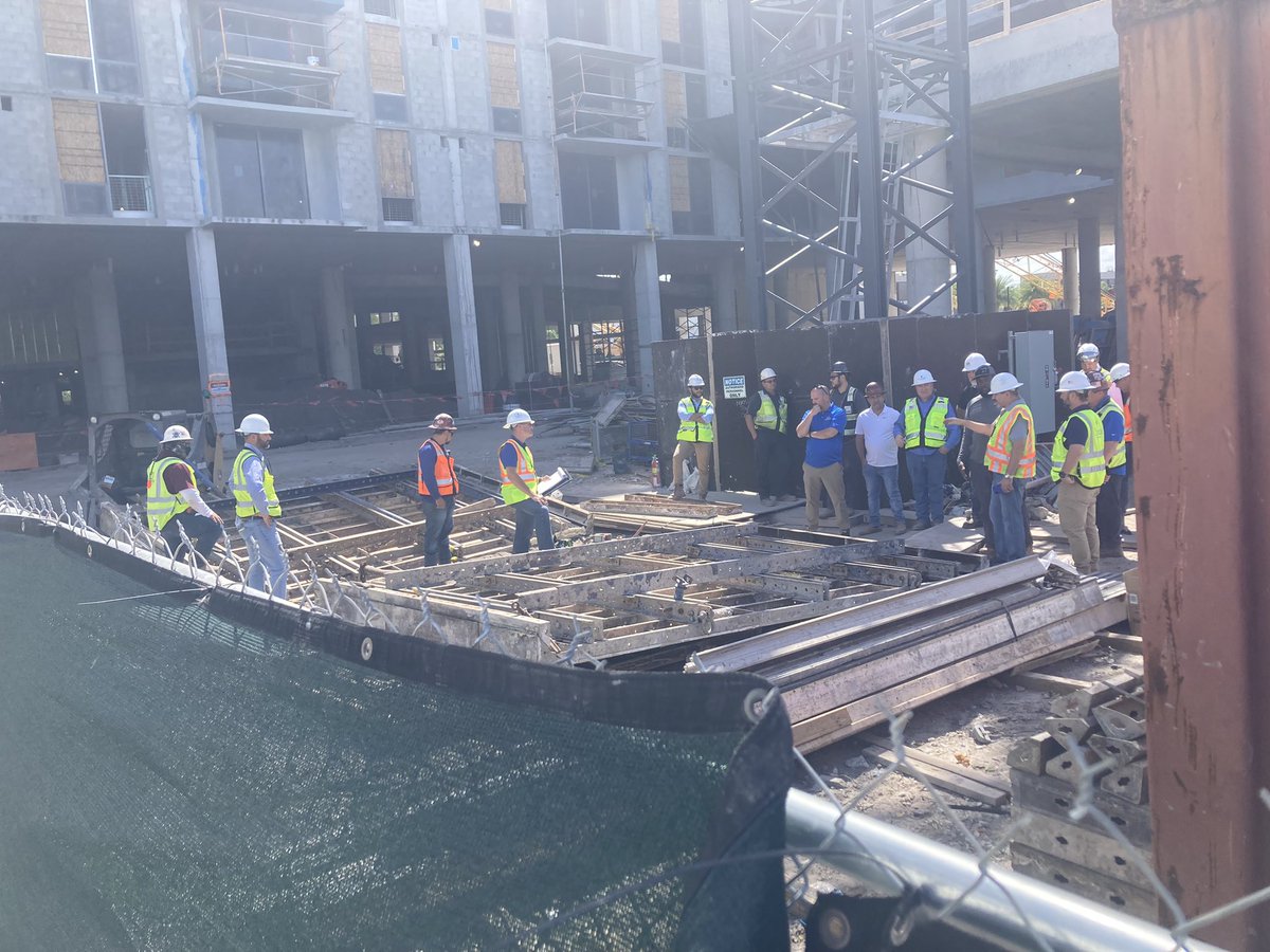 Boynton Beach Fire Rescue says they sent a camera down under the rubble to make sure no other crew members were trapped or injured