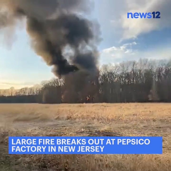 Two firefighters were taken to the hospital after a 5-alarm fire broke out Tuesday night at the PepsiCo factory in Piscataway