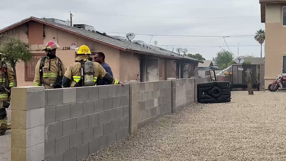 Firefighters are on the scene of a 1st alarm apartment fire near 19th Ave & Southern