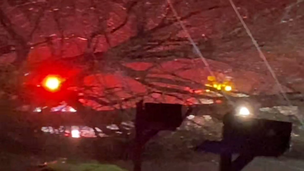 Possible tornado damage in Springdale, AR near Oaklawn at Peggy St. Trees and power lines down blocking streets. Emergency personnel on scene. :Kathy Peek