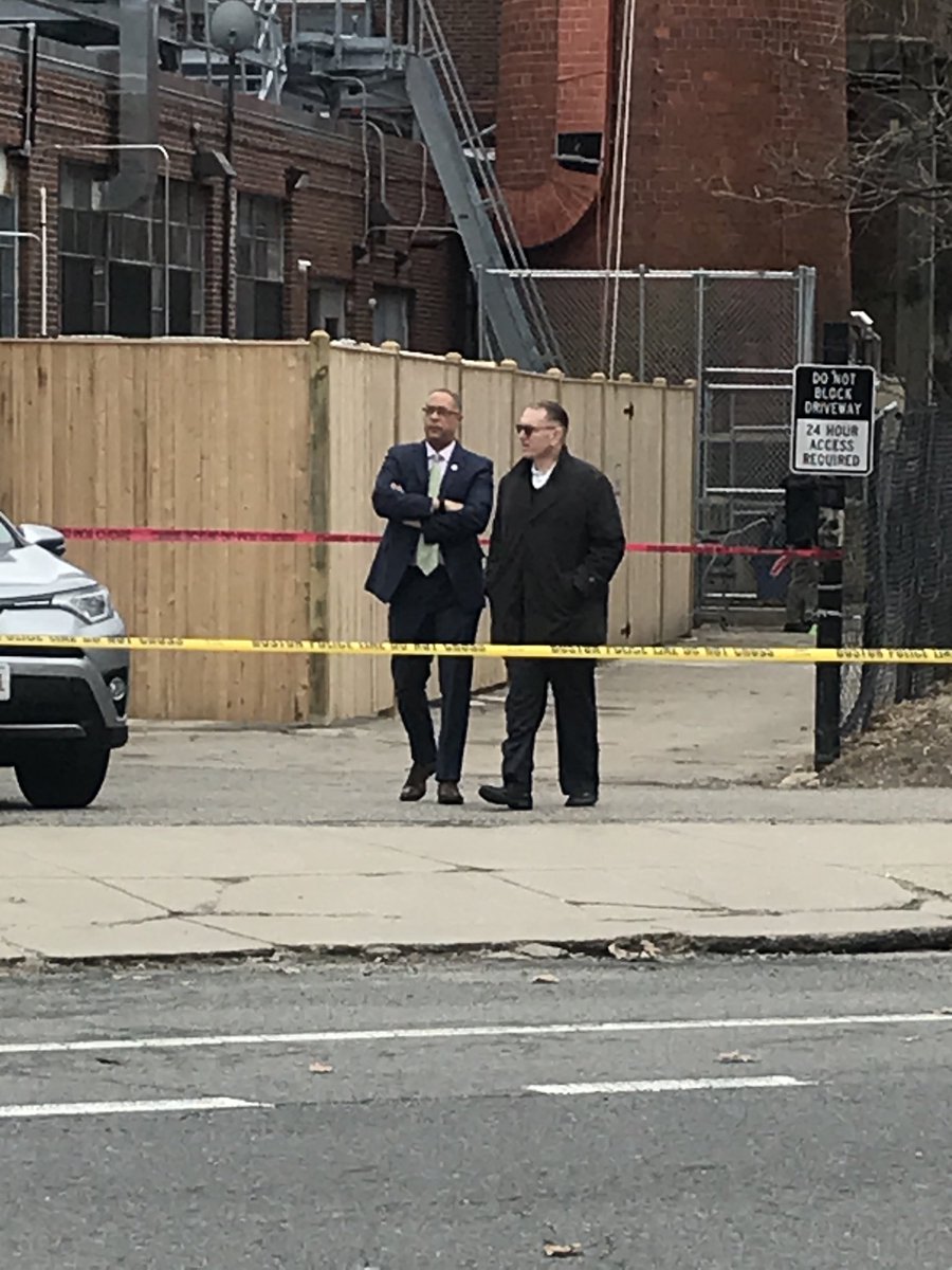 Suffolk County DA Kevin Hayden now at the scene of the officer involved shooting in Jamaica Plain overnight