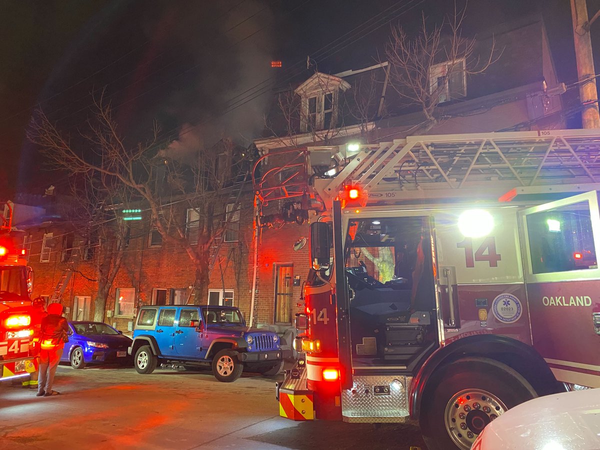 Firefighters were called back out overnight to Pittsburgh's Uptown neighborhood where another building connected to a series of rowhomes also caught fire