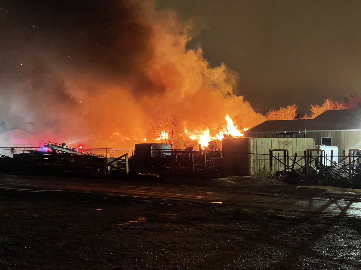 scene of a fire in Fargo. Just learned some information from a Battalion Chief.