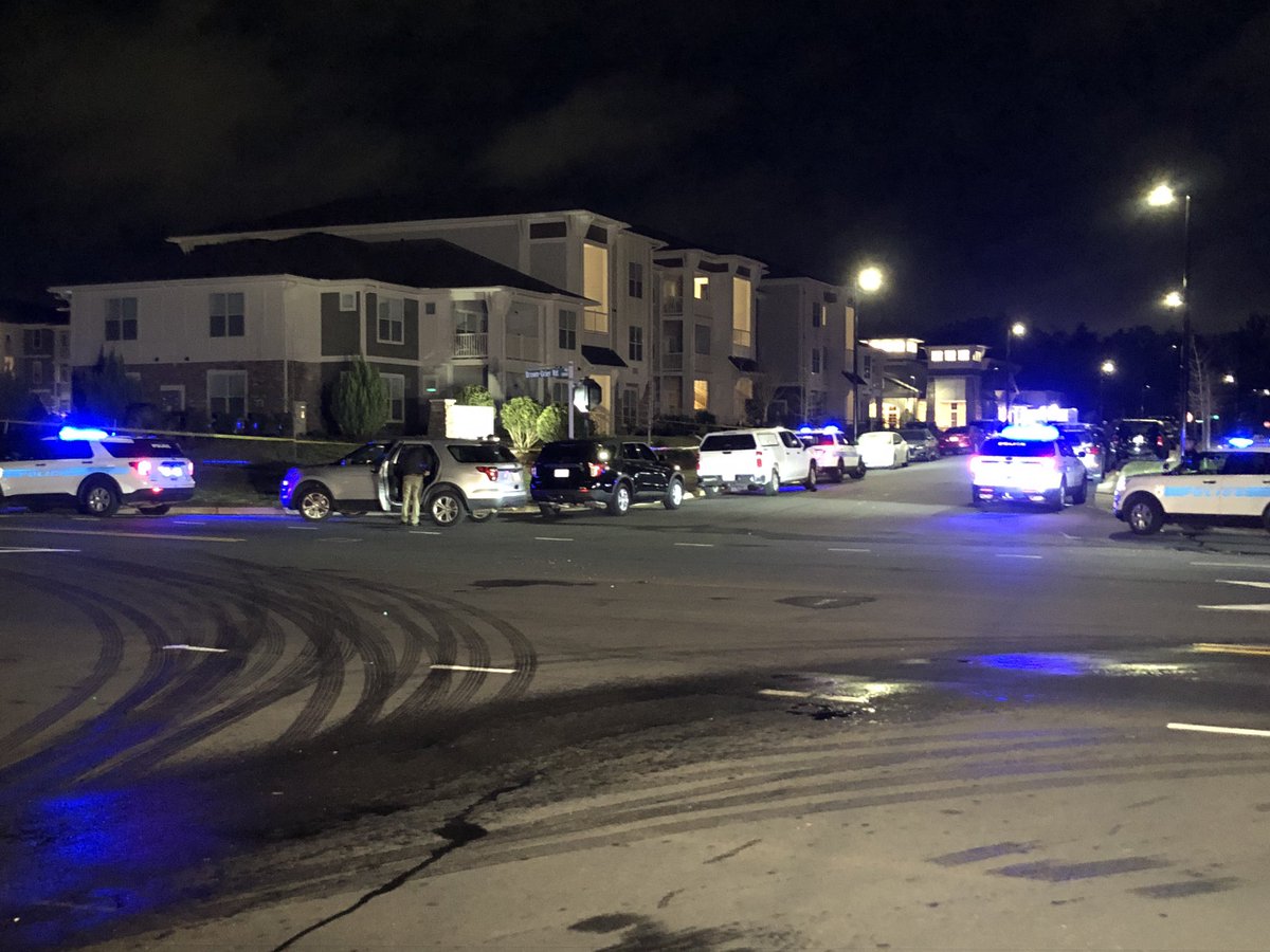 Police are on scene of an officer-involved shooting. MEDIC says 1 person was shot and transported. Police say officers are okay. Happening at Pringle Square Apts off Brown Grier Rd