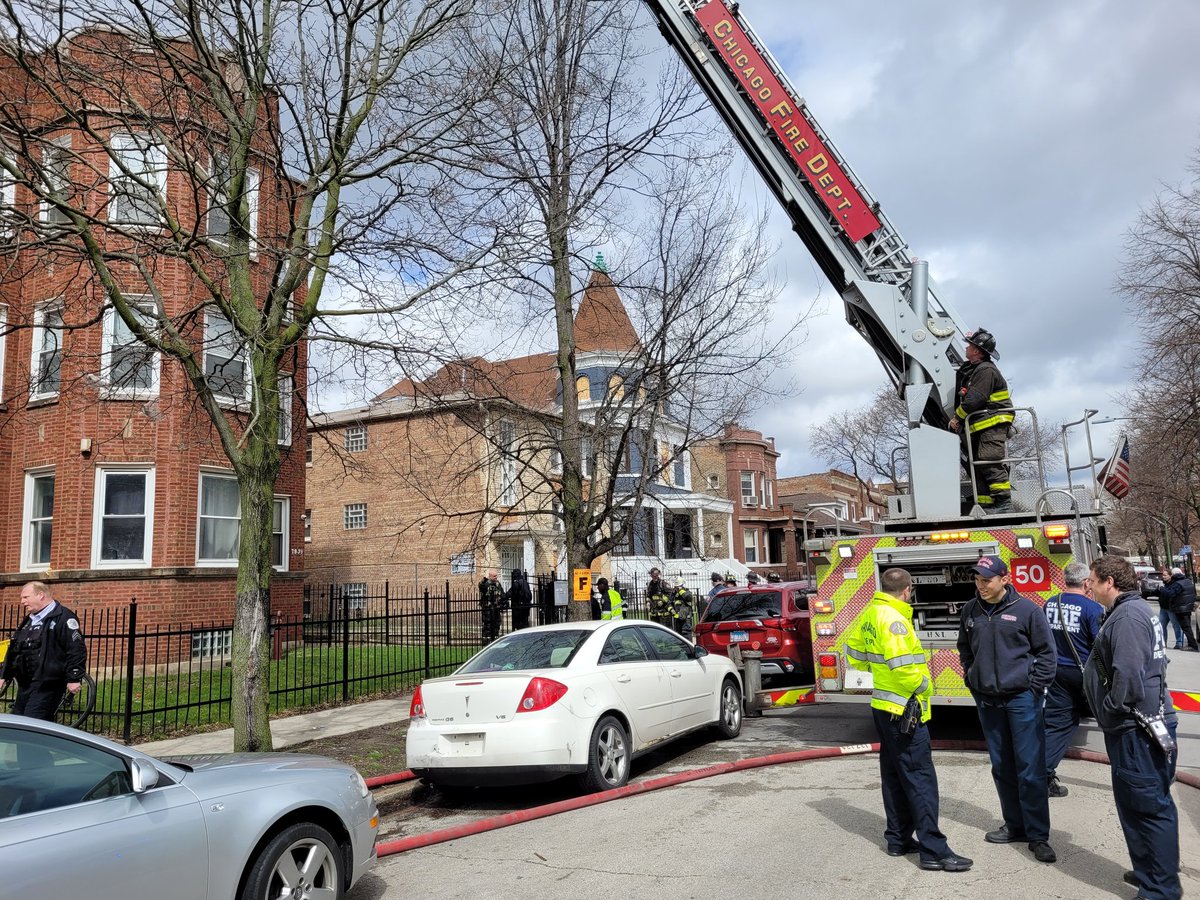 The fire on 7800 block of South Sangamon is out. No injuries related to fire. Additionally,  there was an adult male shooting victm transported to U of C in critical condition found a couple of doors south of the fire building