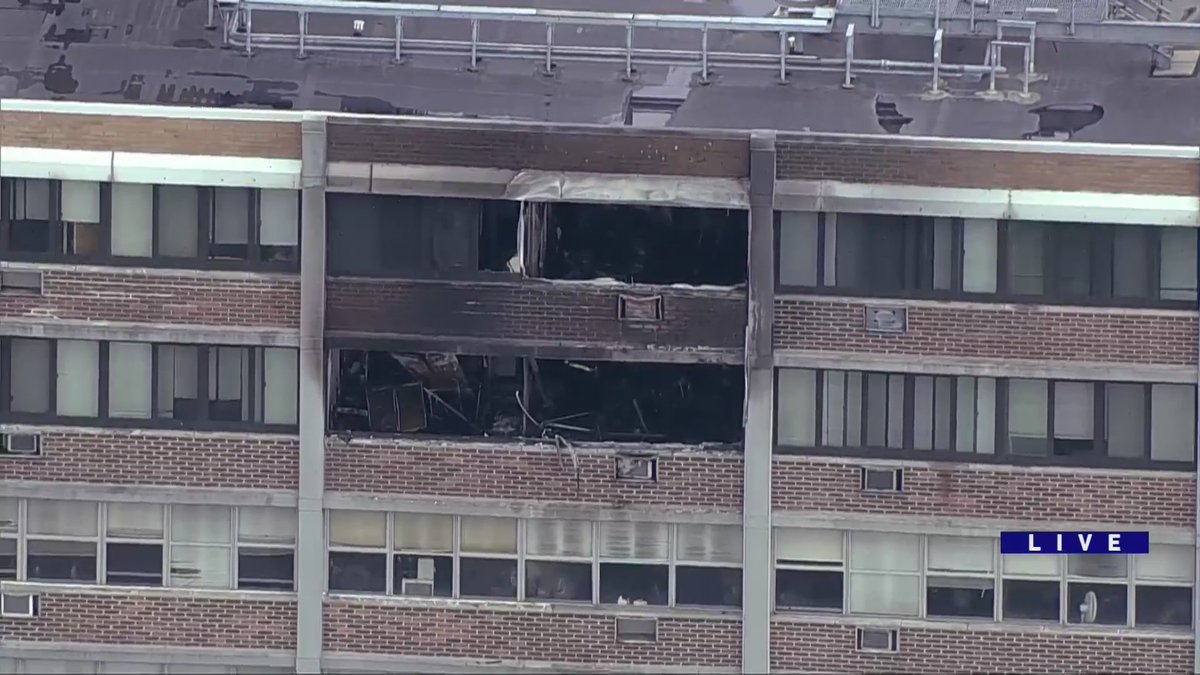 Earlier fire at Renaissance Towers Senior Housing (524 Michigan St) in Hammond, IN. Lake County Coroner on the scene