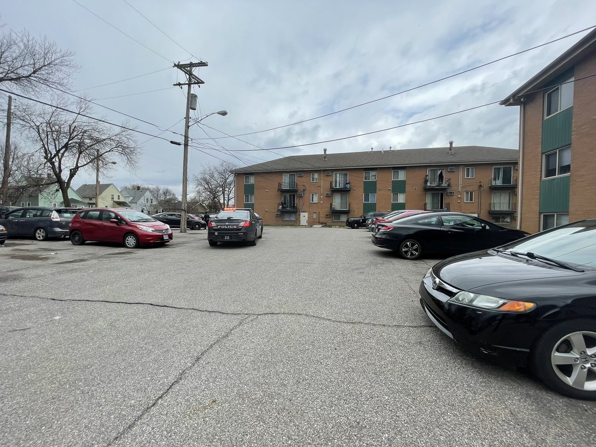 Cleveland police are investigating a shooting at an apartment complex off Pearl Road that left two teens in the hospital.