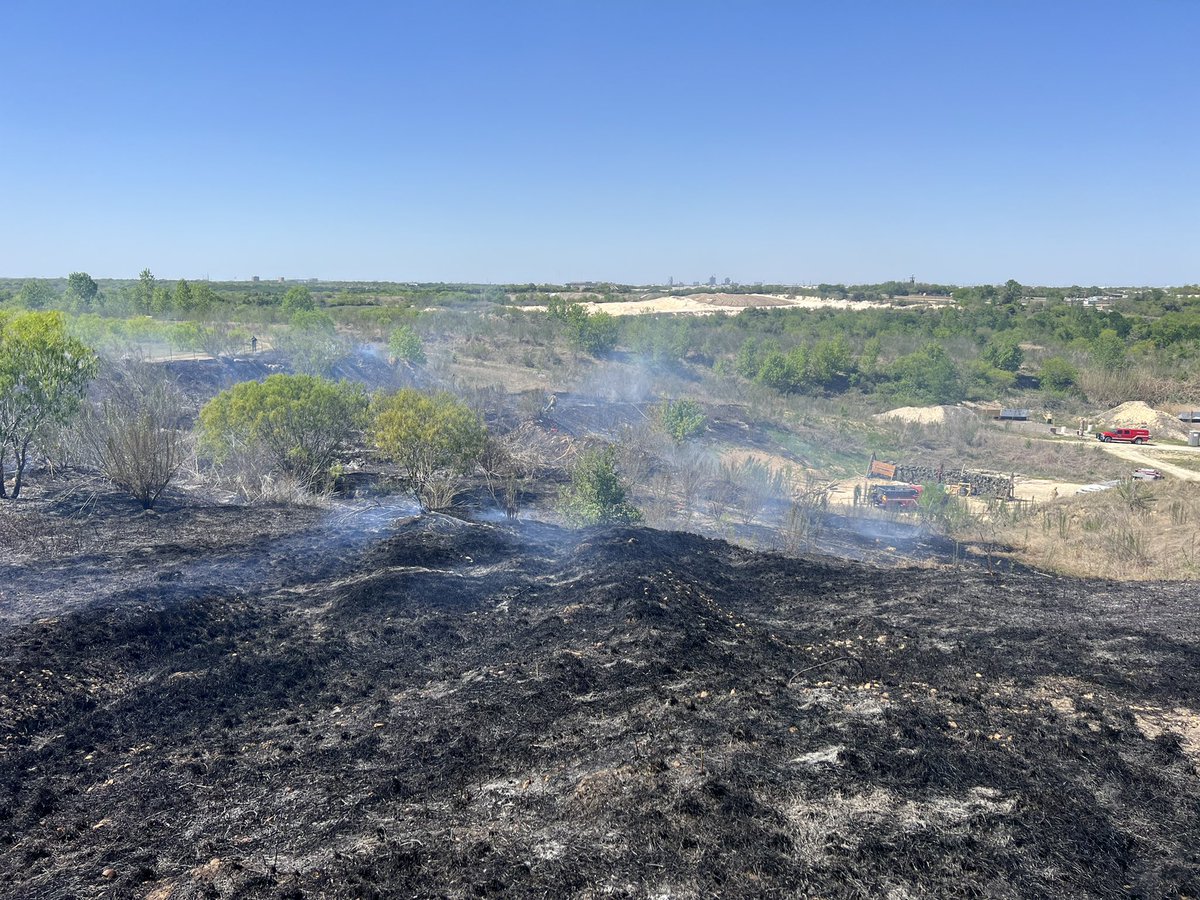 TCFR and AFD on scene of approx 8 acre brush fire on DG Collins. Fire is under control crews in mop up