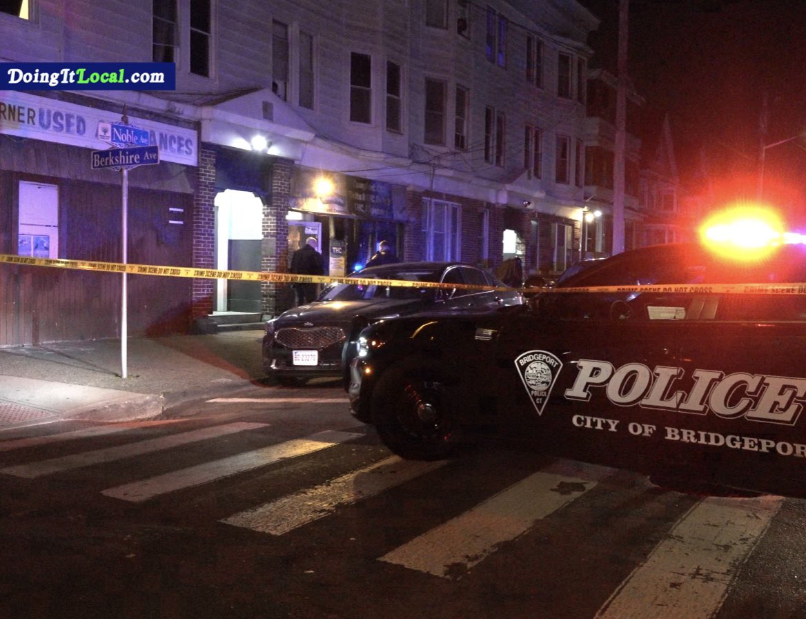 (BRIDGEPORT, CT — April 12th, 2022) A shooting at Noble & Berkshire Avenues sent one man to the hospital around 11 PM Monday, police say.   The extent of the victim's injuries is unclear￼