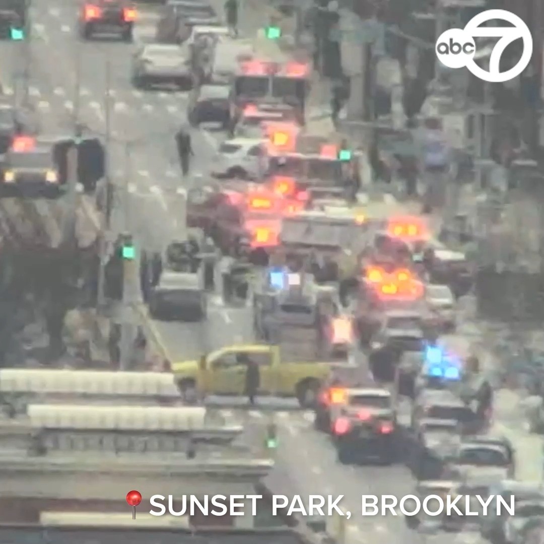 At least 13 people were shot or otherwise hit by shrapnel on multiple subway stations along the northbound N train line in Brooklyn Tuesday morning.