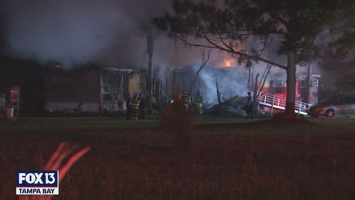 Polk County firefighters are on scene of a mobile home fire on Creekwood Run in North Lakeland. Crews have been on scene since