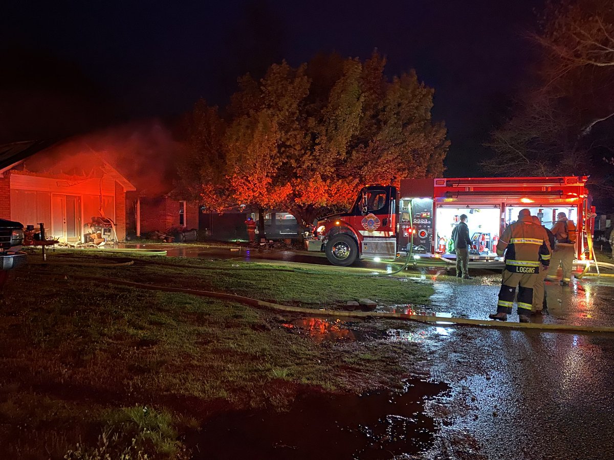 Bono and Jonesboro fire crews responding to house fire on County Road 115 near Herman Baptist Church.