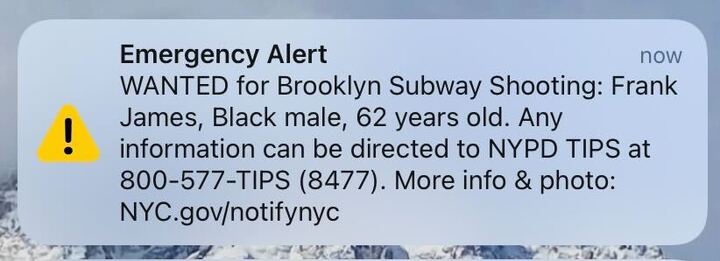 SUBWAY SHOOTING: Emergency alert goes out across NYC as manhunt for suspect Frank James intensifies