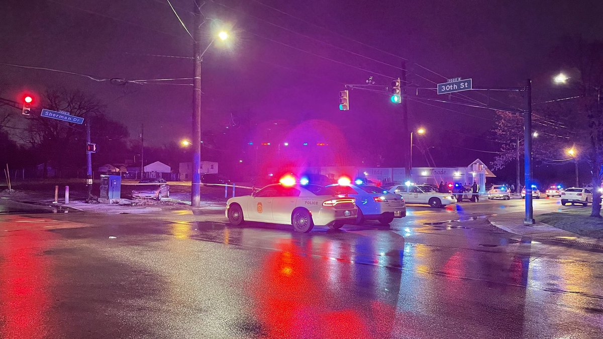 Metro police are investigating a deadly shooting here at the intersection of 30th St and N Sherman Dr. There's a neighborhood bar here at this intersection. Officers believe the person responsible drove off in a white Ford F150 truck