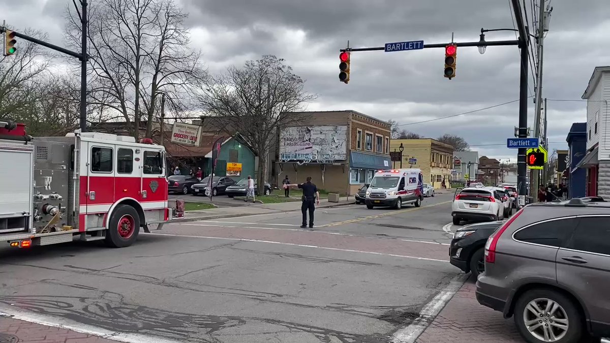 Rochester Police and  Rochester Fire and AMR on scene of a person shot Jefferson & Bartlett.