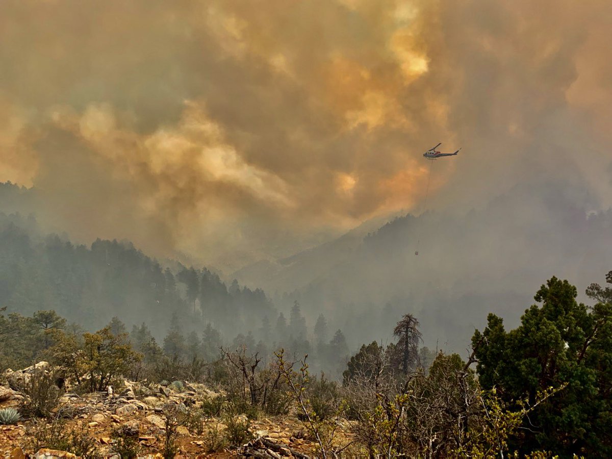 Crooks Fire: Type 1 team ordered from California. Prescott National Forest closed. The fire is 10 miles South of Prescott Arizona