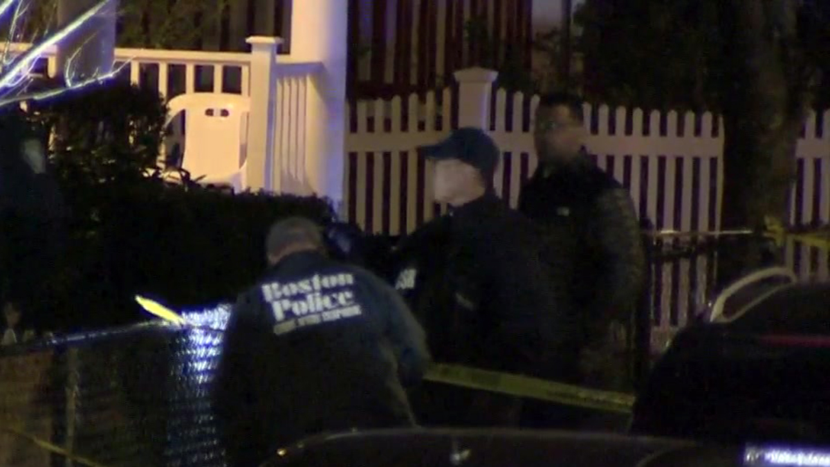 Officials say two people were taken to the hospital after a shooting in Dorchester early Friday morning.