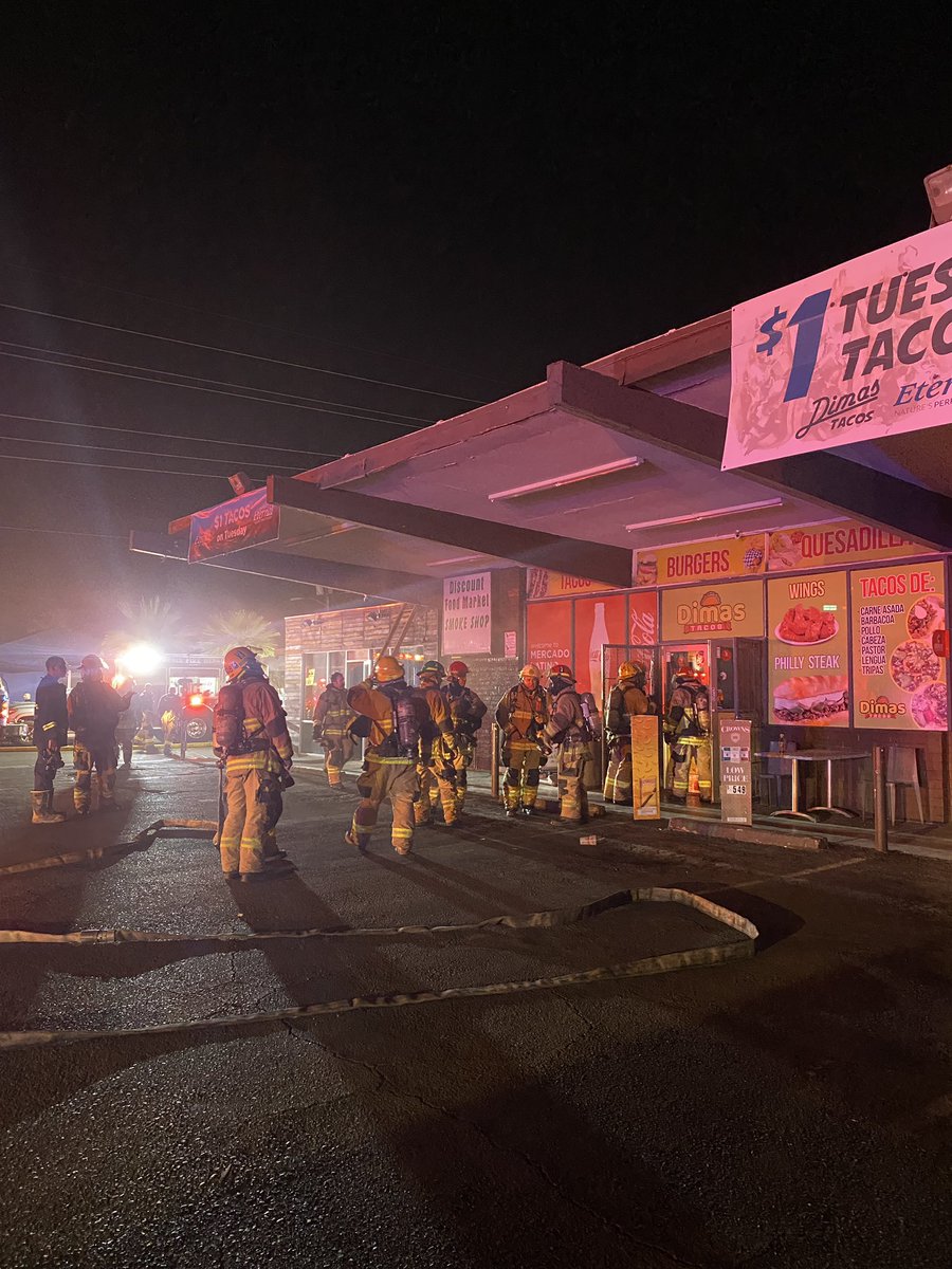 Crews were able to quickly knockdown the flames preventing any extension to the adjacent business. There are no reported injuries and investigators are on the scene