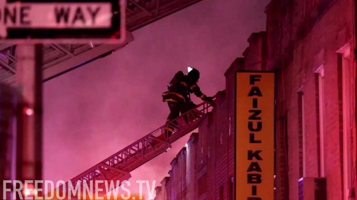 Just after 12am firefighters battled a basement fire in a restaurant at 64-01 Broadway. Smoke seen emanating from the building as fire crews worked to gain entry into the structure, a second alarm response was called. Injuries unknown.