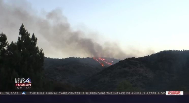 The Old Bisbee Fire outside of Bisbee Arizona in the Mule Mountains is 100 acres and still growing. Crews are on scene and more resources have been ordered