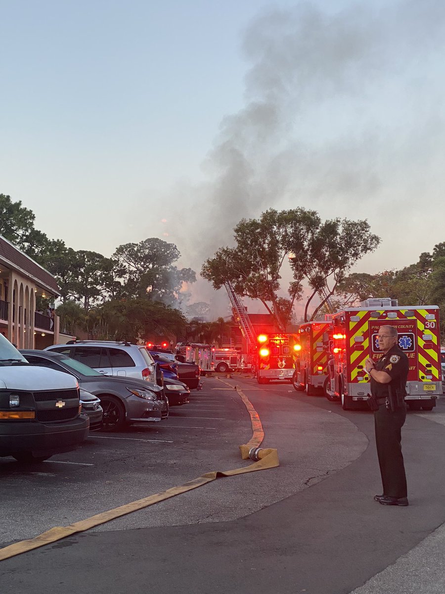 Palo Verde Apartments off Forest Hill Blvd engulfed in flames.   Several crews on scene