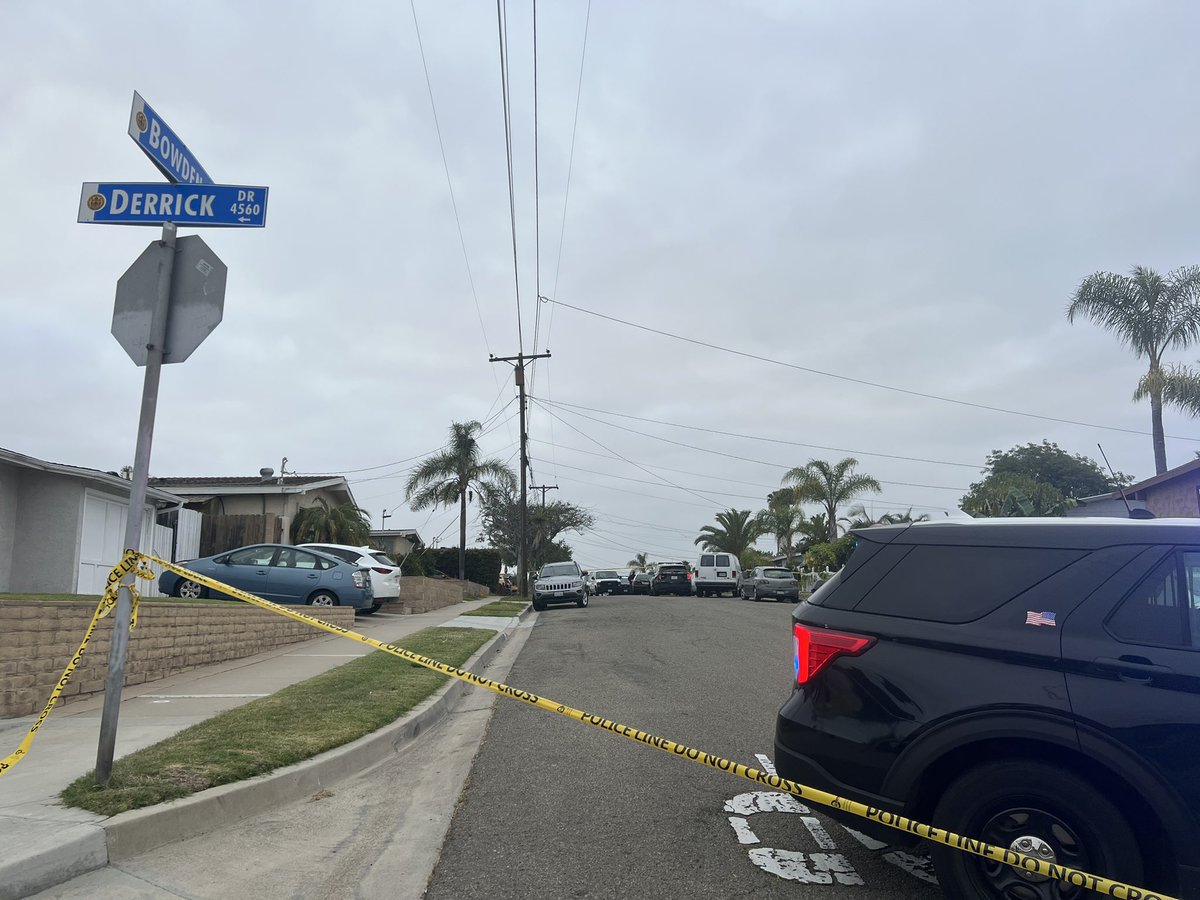 Homicide IN CLAIREMONT: A 67 yo man was found dead in his home with multiple stab wounds. Police arrived early this morning to find a 28 yo man in the driveway armed with a knife covered in blood. Investigators believe they both live in the home and are extended family