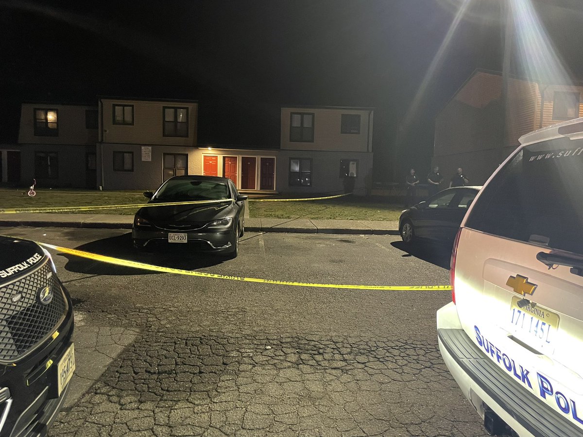 A man is dead and another is in the hospital following an overnight shooting in Suffolk.  This is at the Hoffler Apartments on E. Washington St.  Crime scene tape ropes off a grassy area in between two apartment buildings