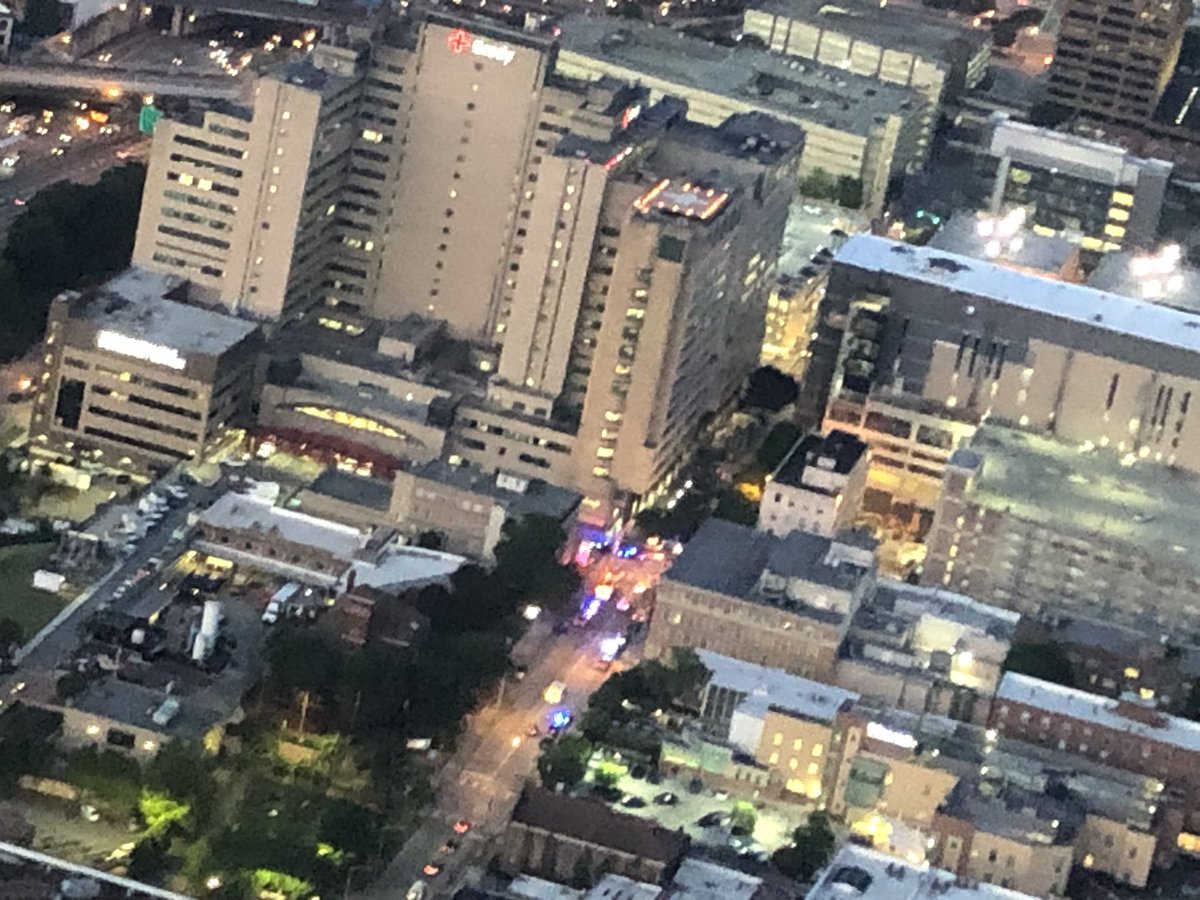 6:30a Thurs: reports an officer has been wounded on Marietta St n of Northside Dr. in Downtown ATL. A convoy just escorted an ambulance to Grady ER. Some units stationed on Jesse Hill Jr Dr off Decatur St., but all roads open.