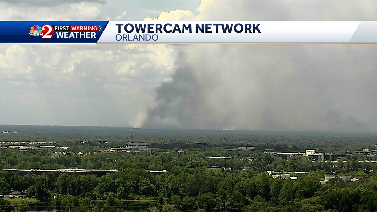 Seeing smoke from a fire in northern Orange county near the Seminole County border