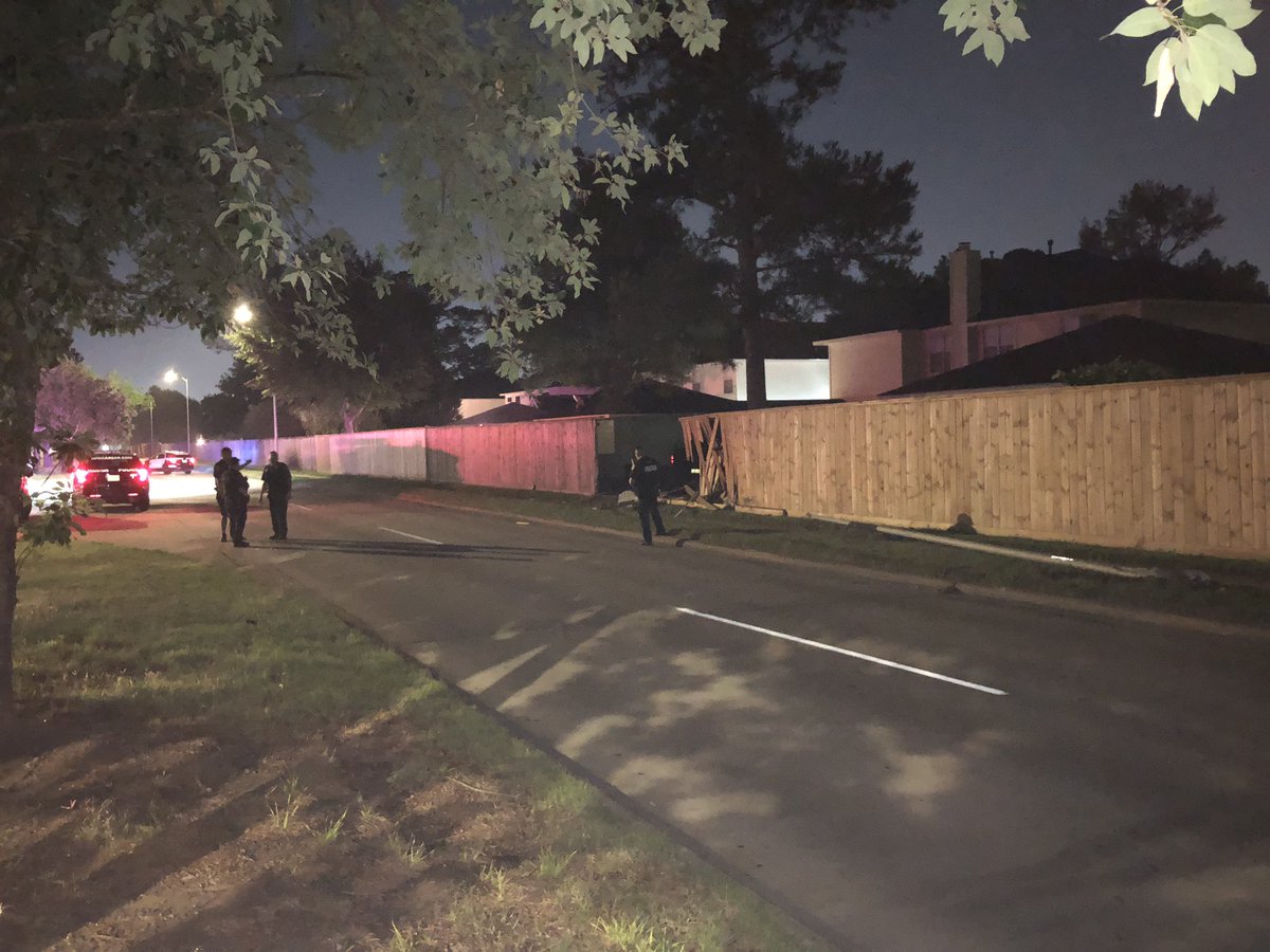 Houston Police:North and VCD officers are working a fatal accident 3500 Victory. Single vehicle left the roadway and struck a residence. Adult male deceased at the scene