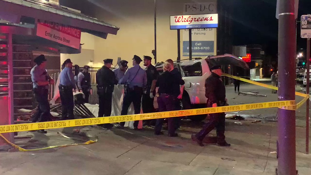 3 people killed after a speeding SUV slammed into Allegheny Station, police say driver was going very fast along Kensington Ave — hit the SEPTA station, caught fire. Driver and two people standing outside are dead